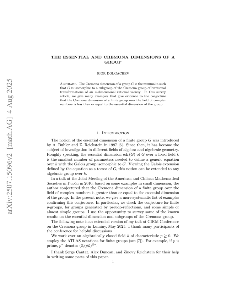 First page