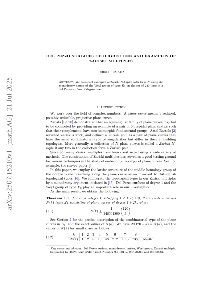 First page
