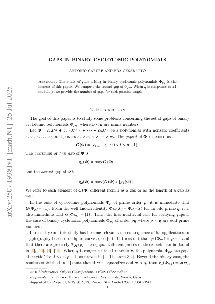 First page