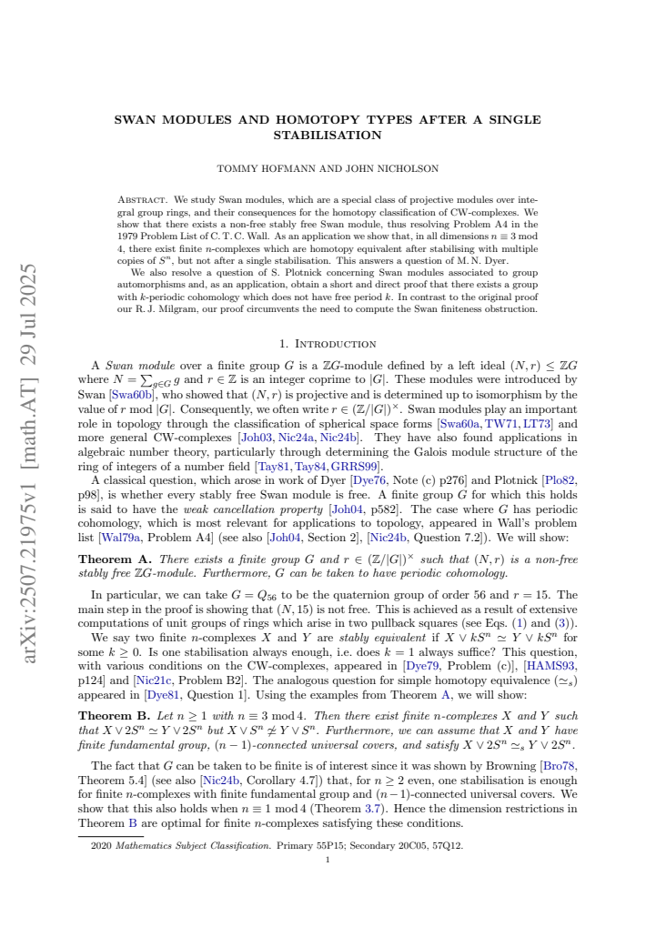 First page