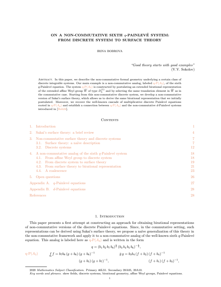 First page