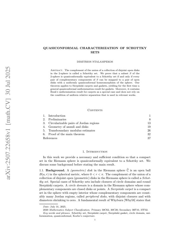 First page