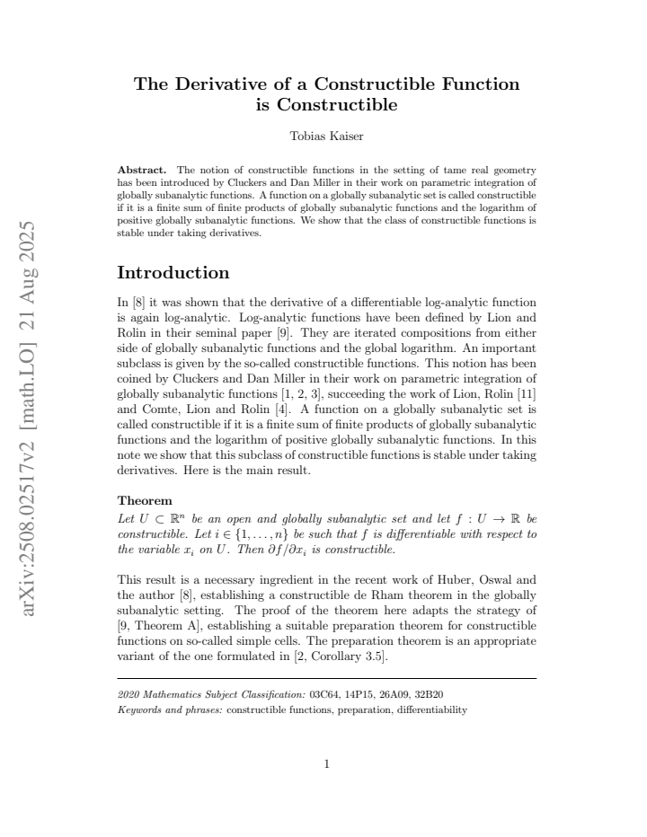First page