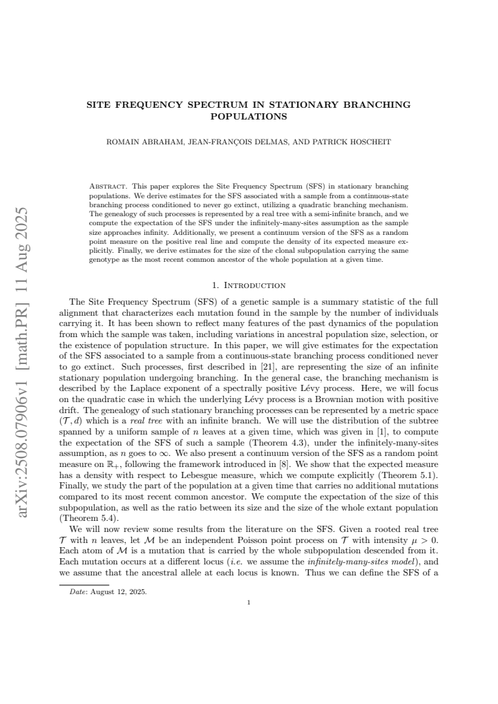 First page