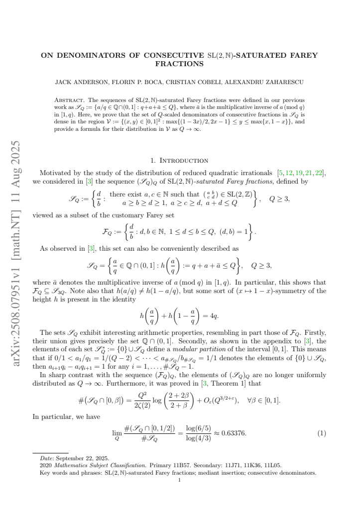 First page