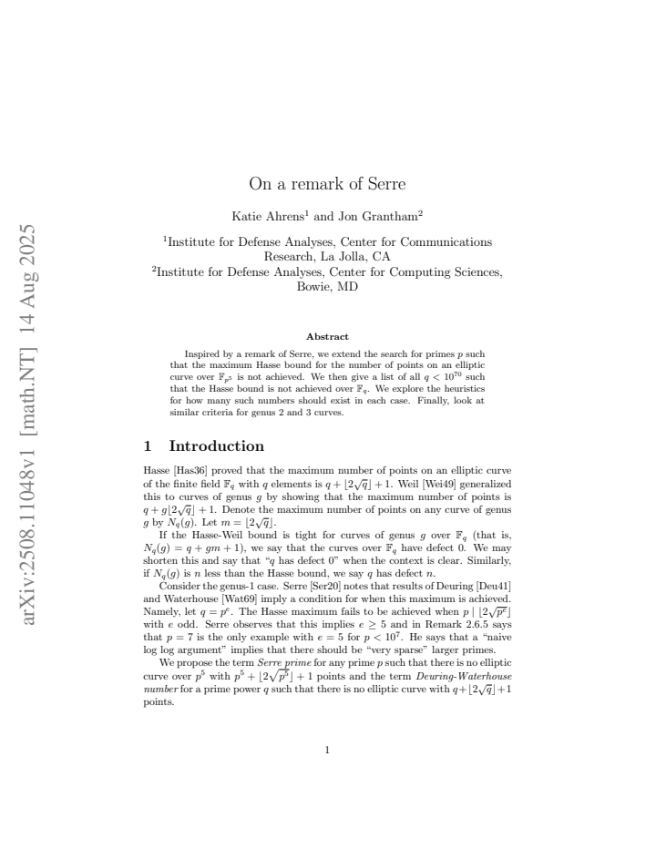 First page