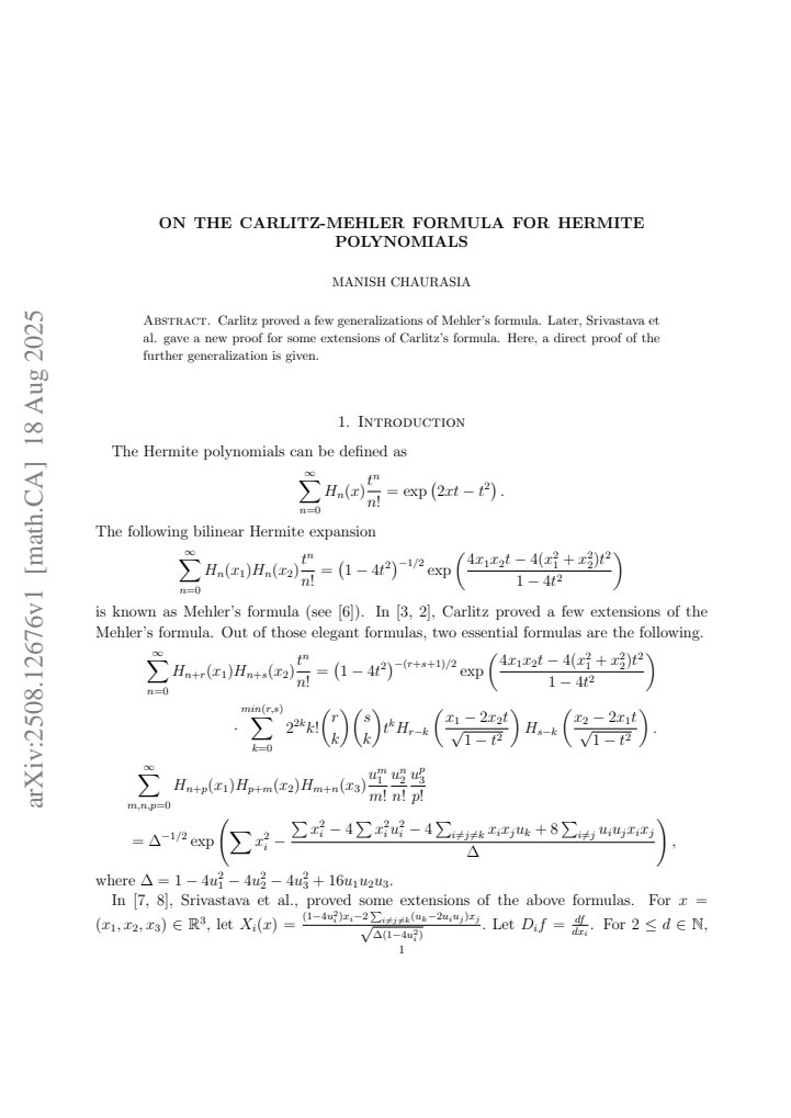 First page
