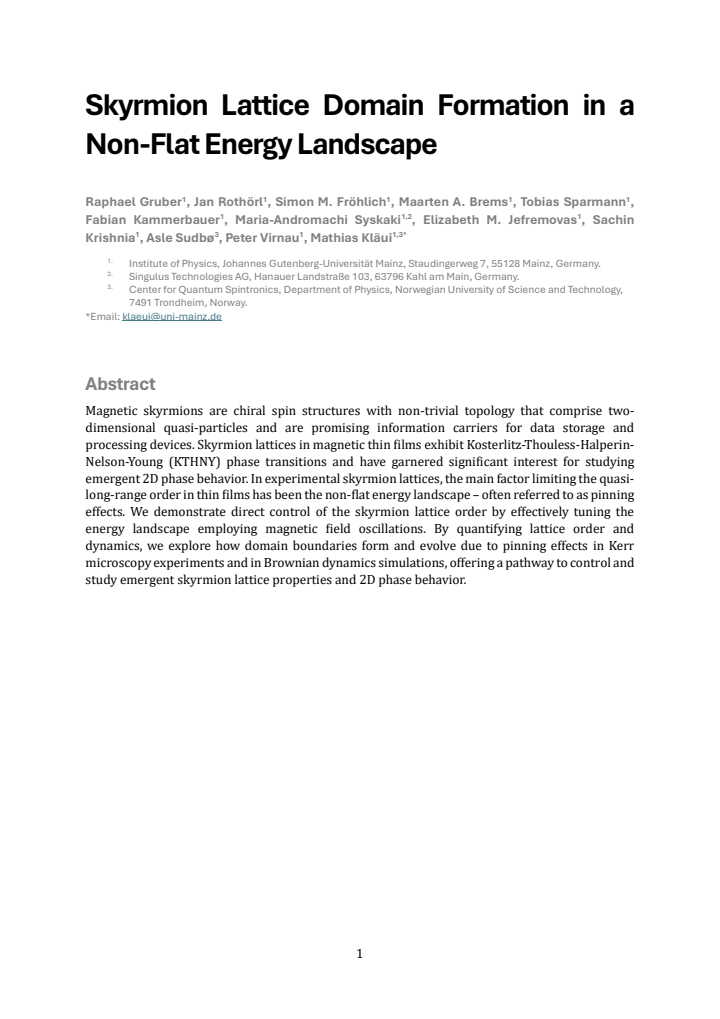 First page