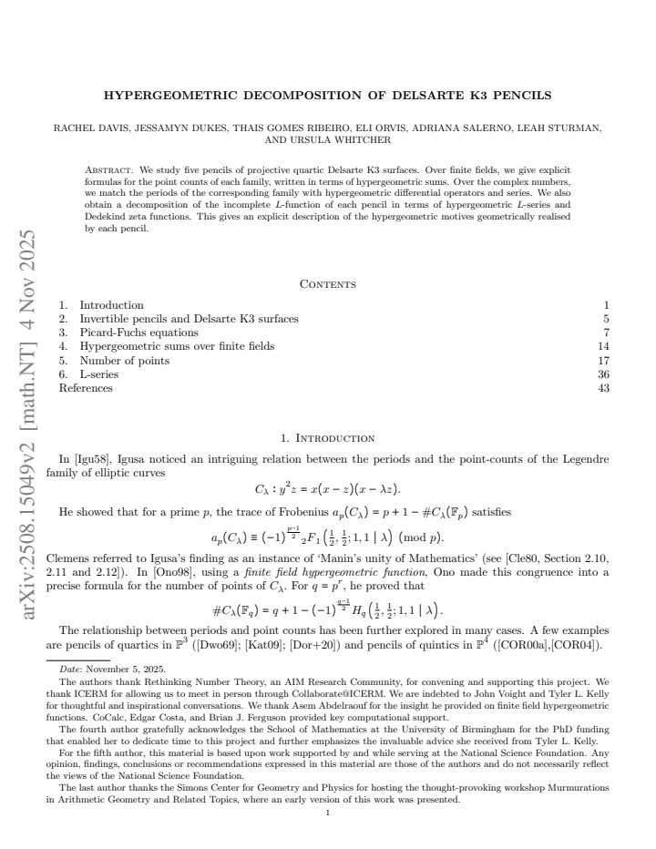 First page