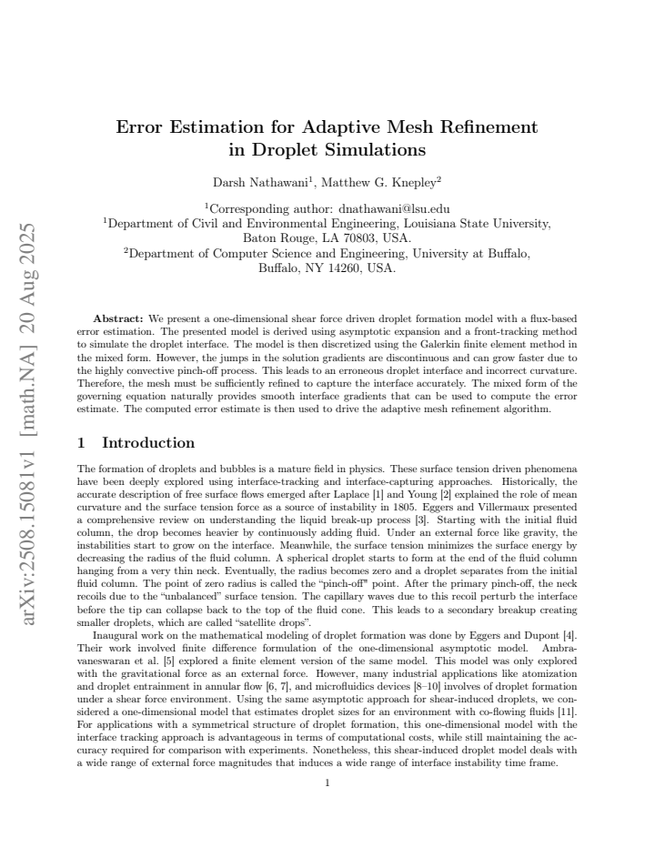 First page