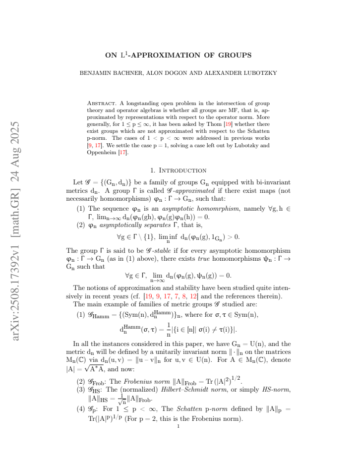 First page
