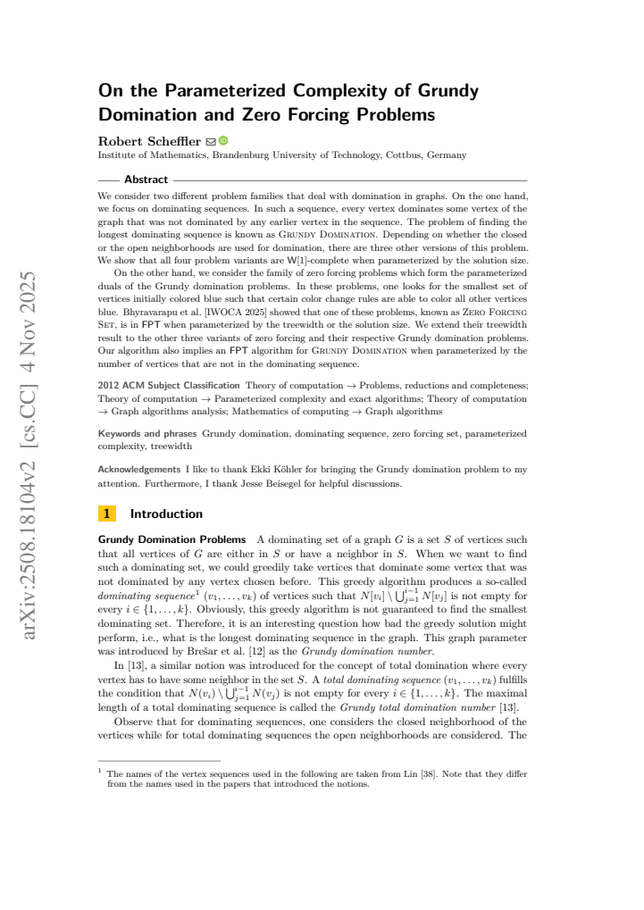 First page