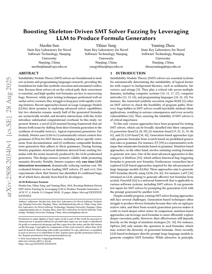 First page