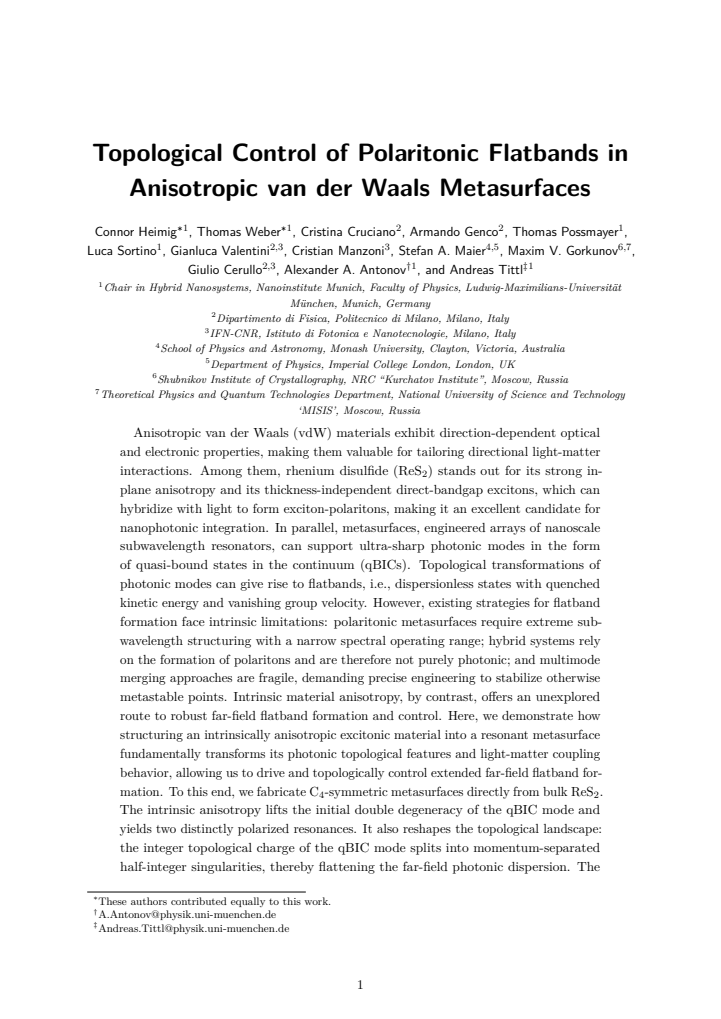 First page