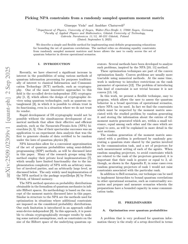 First page