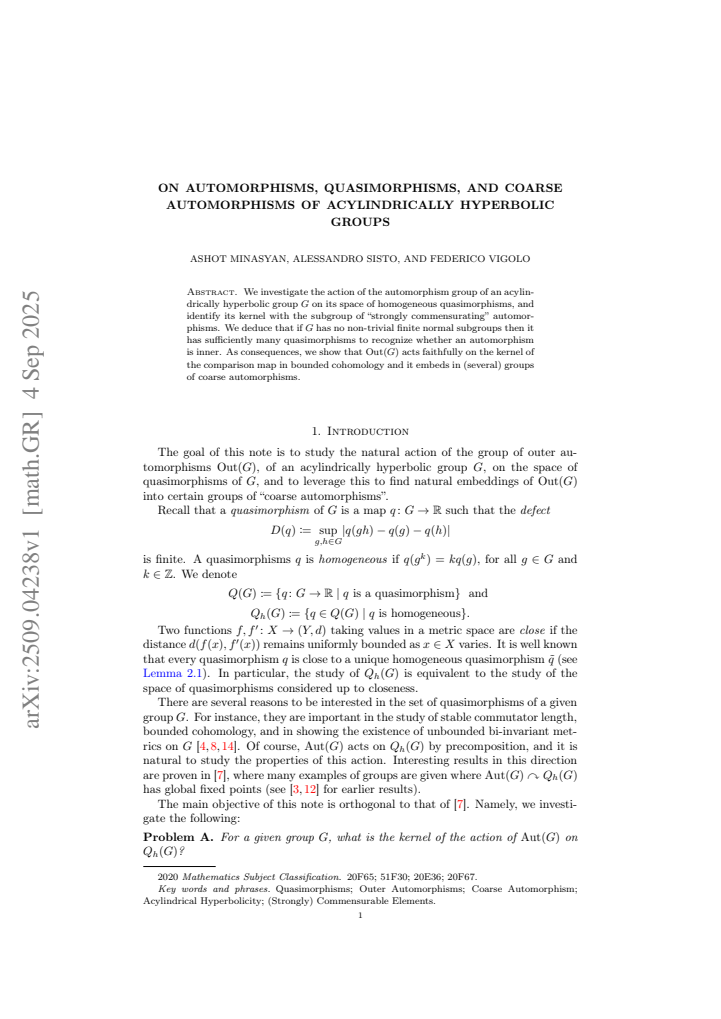 First page