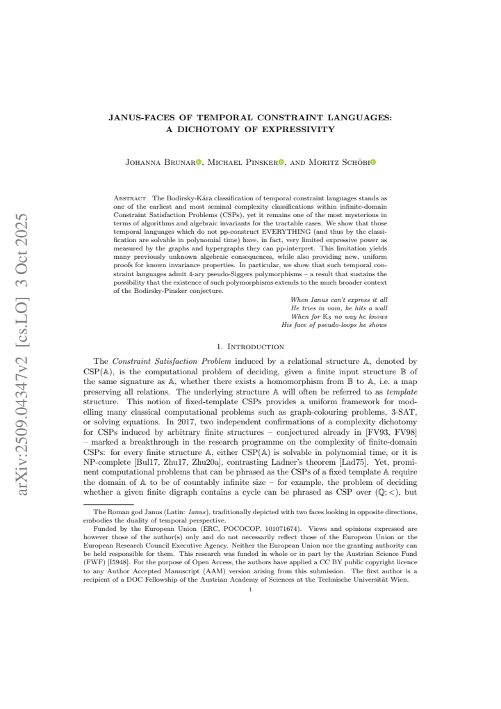 First page