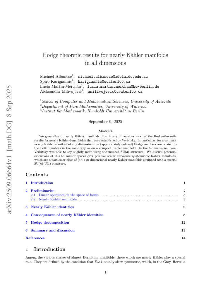 First page