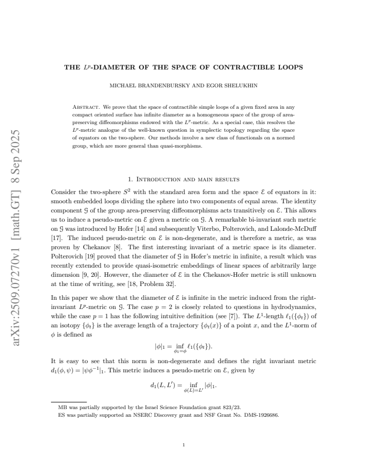 First page
