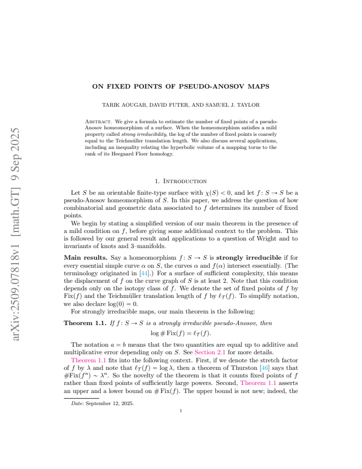 First page