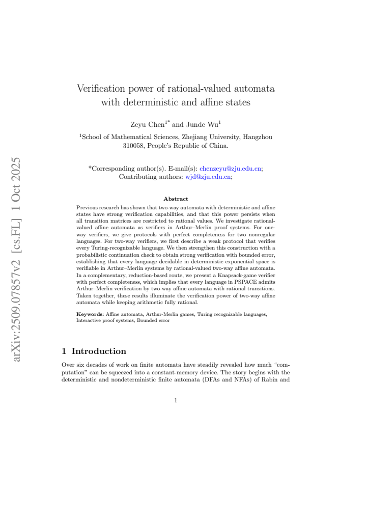 First page