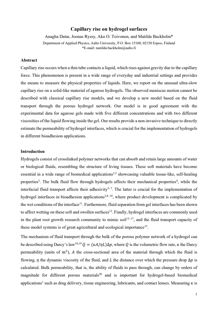 First page