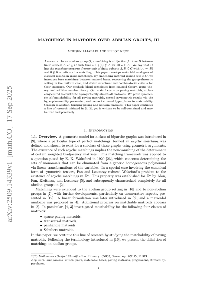 First page