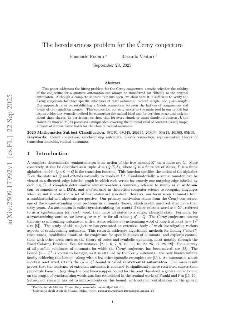 First page