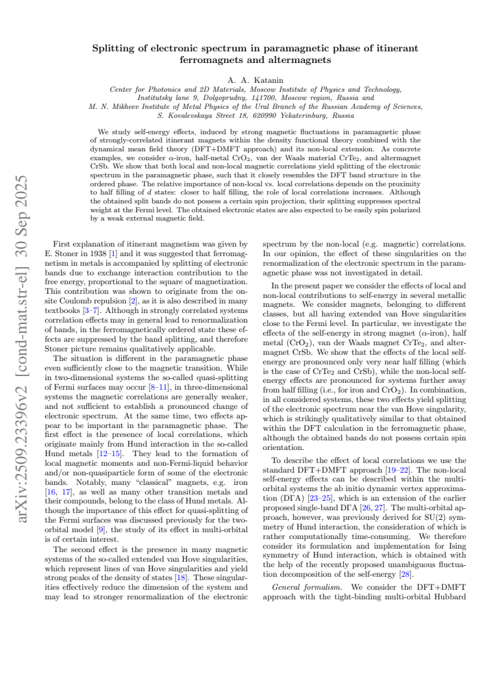 First page