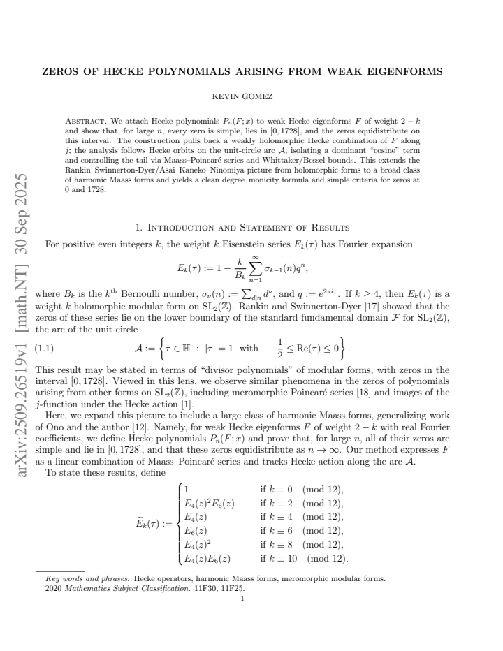 First page