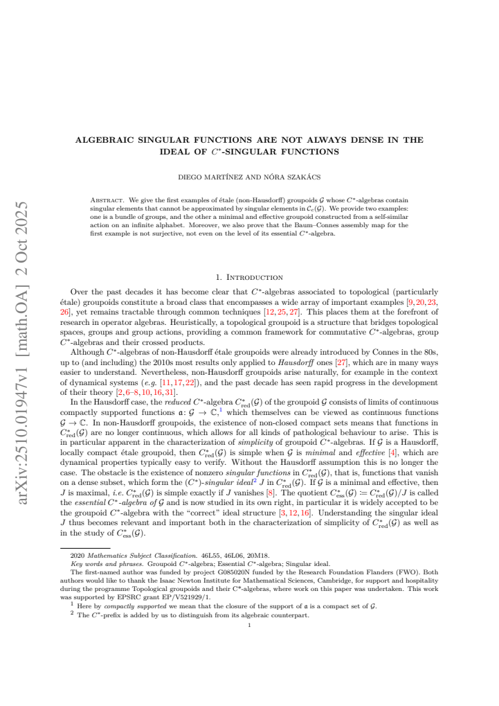 First page