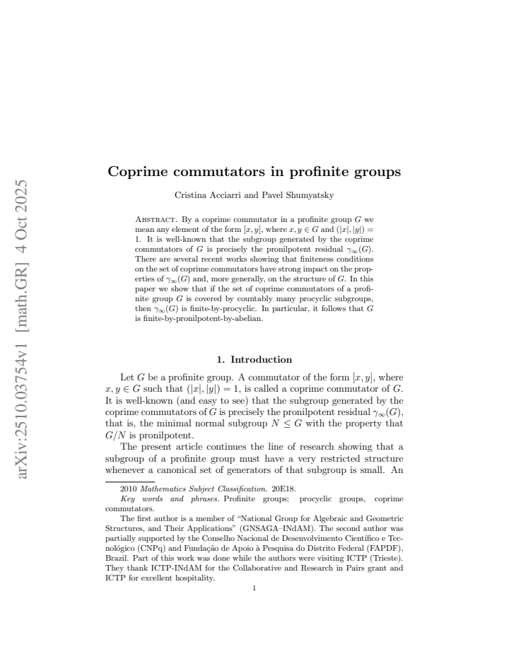 First page