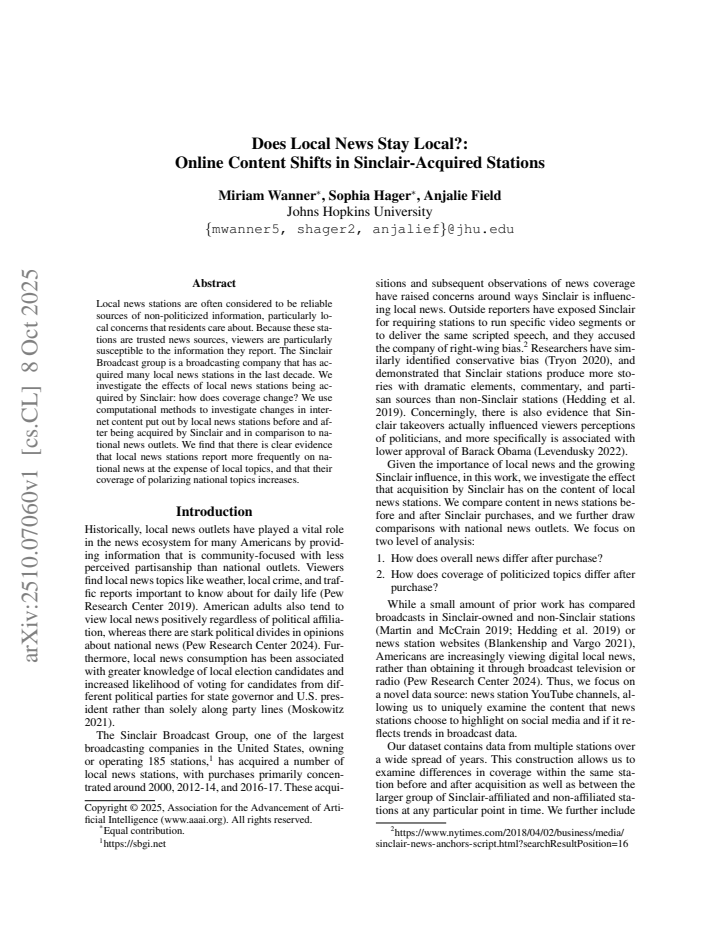 First page