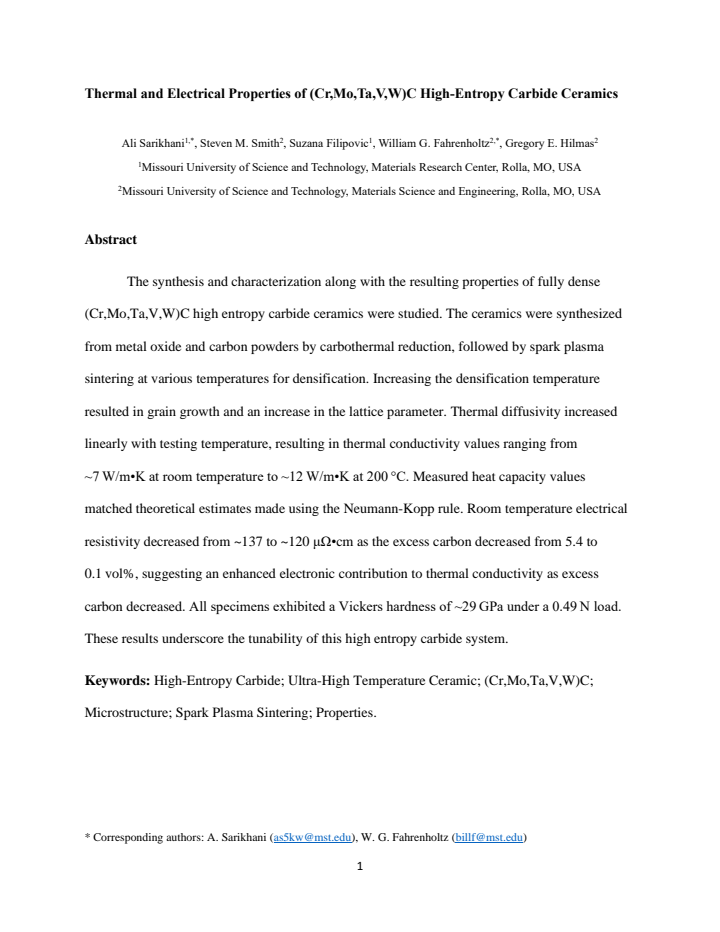 First page