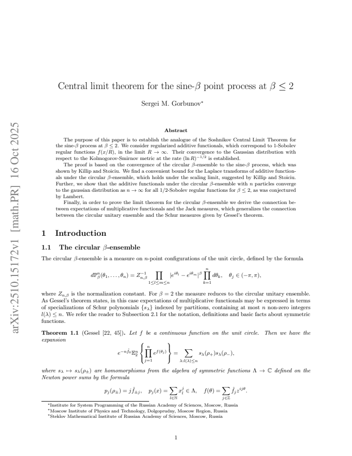 First page