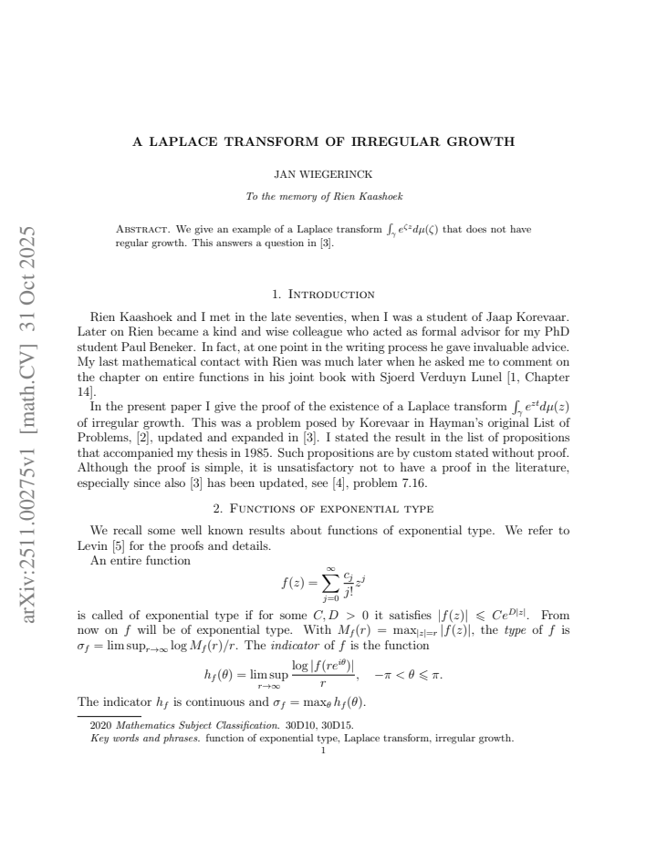 First page