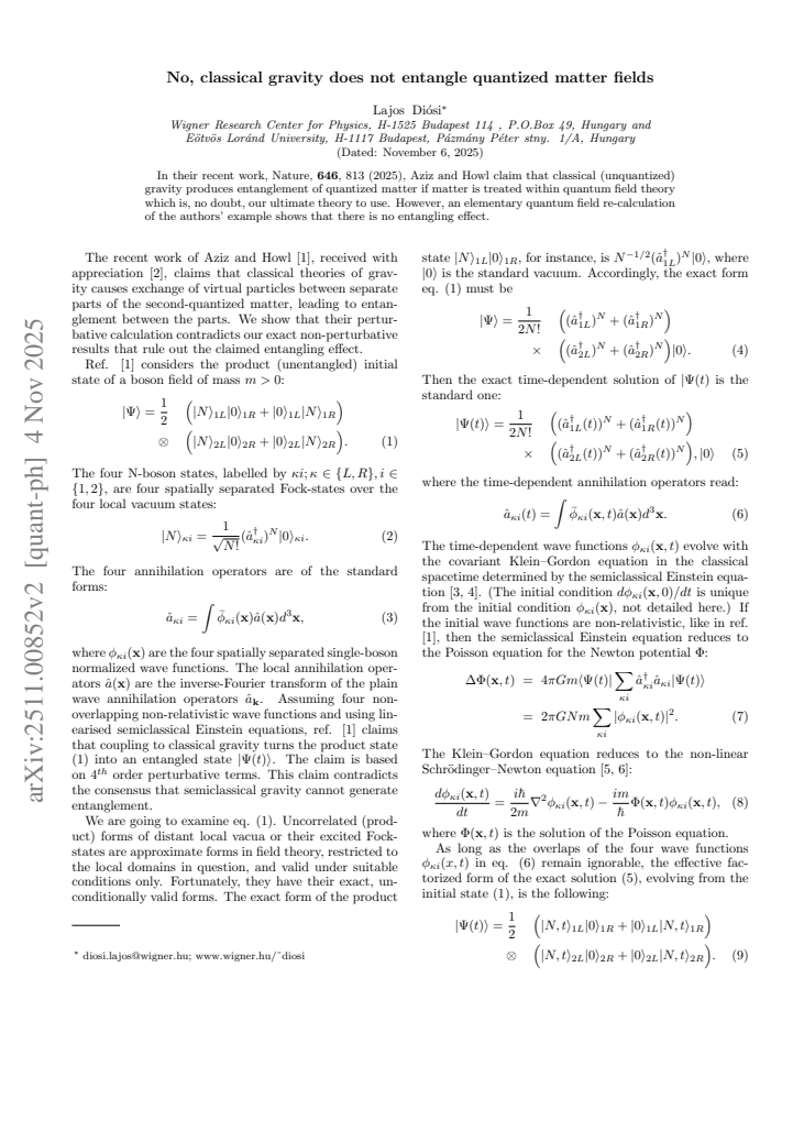 First page