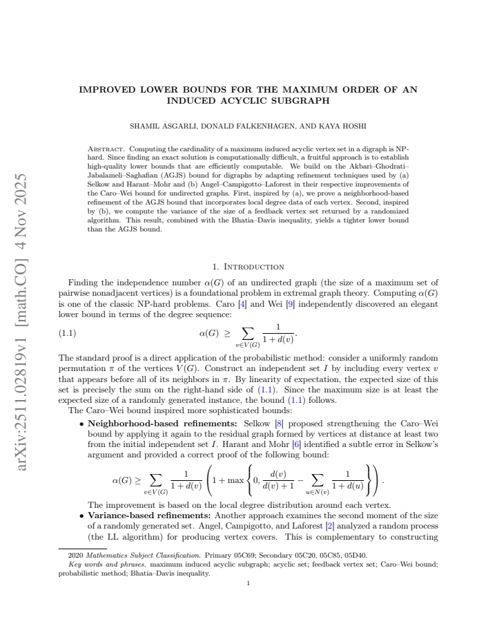 First page