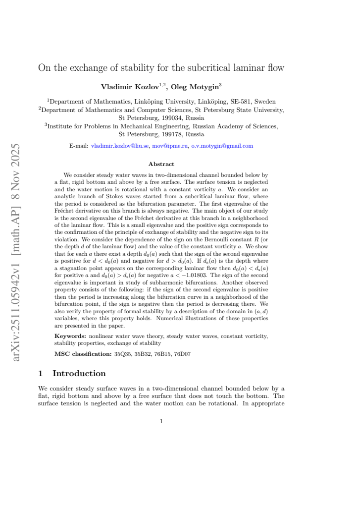 First page