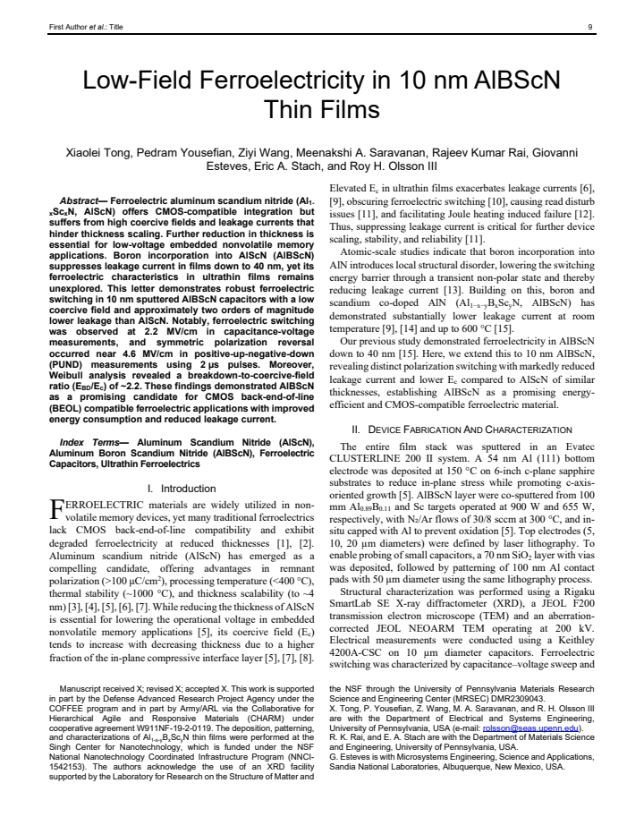 First page