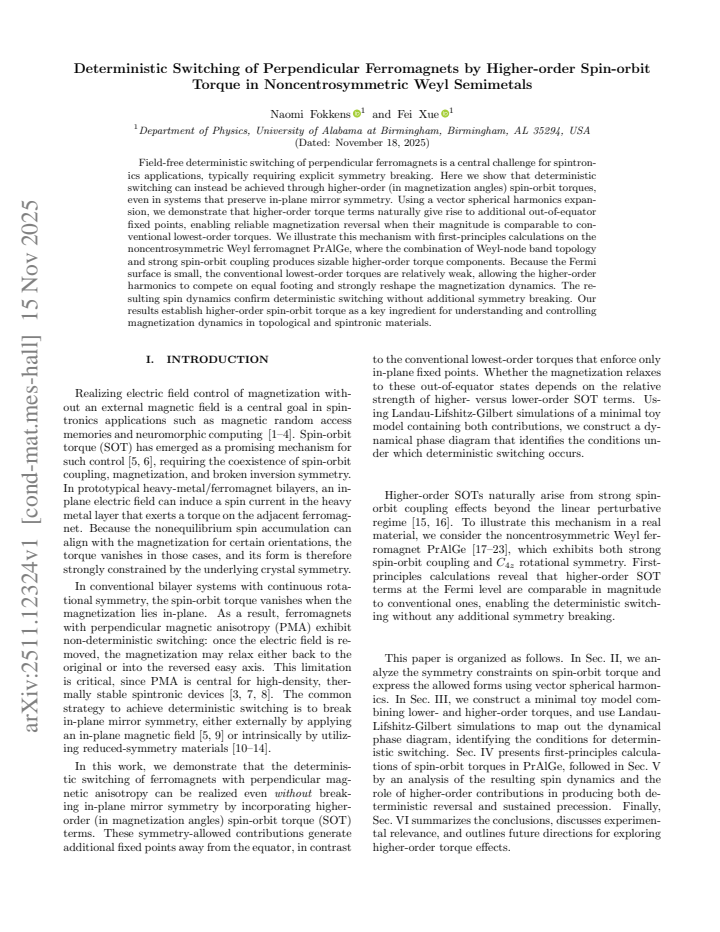 First page