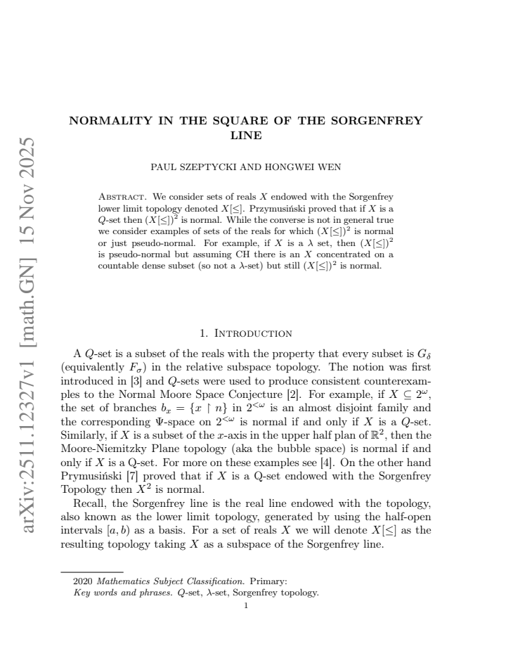 First page