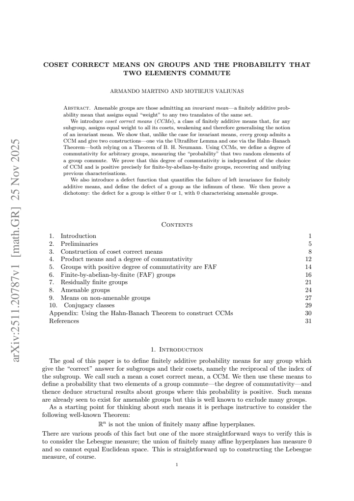 First page