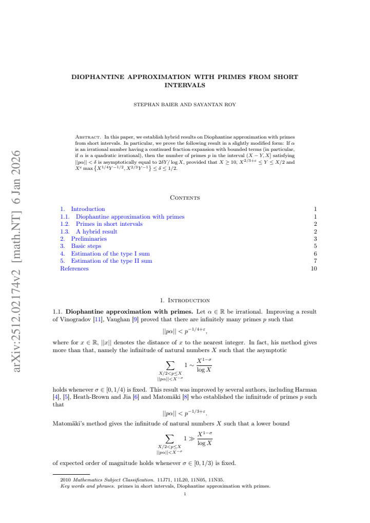 First page