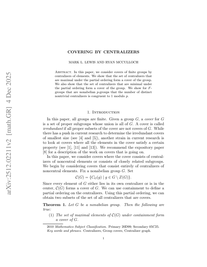 First page