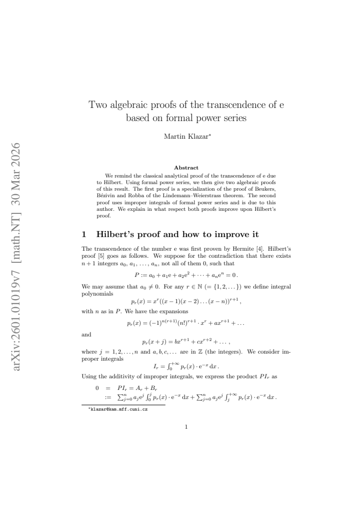 First page