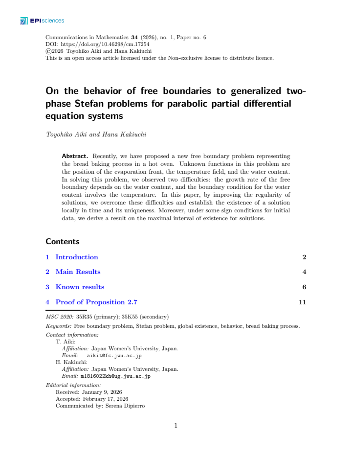 First page
