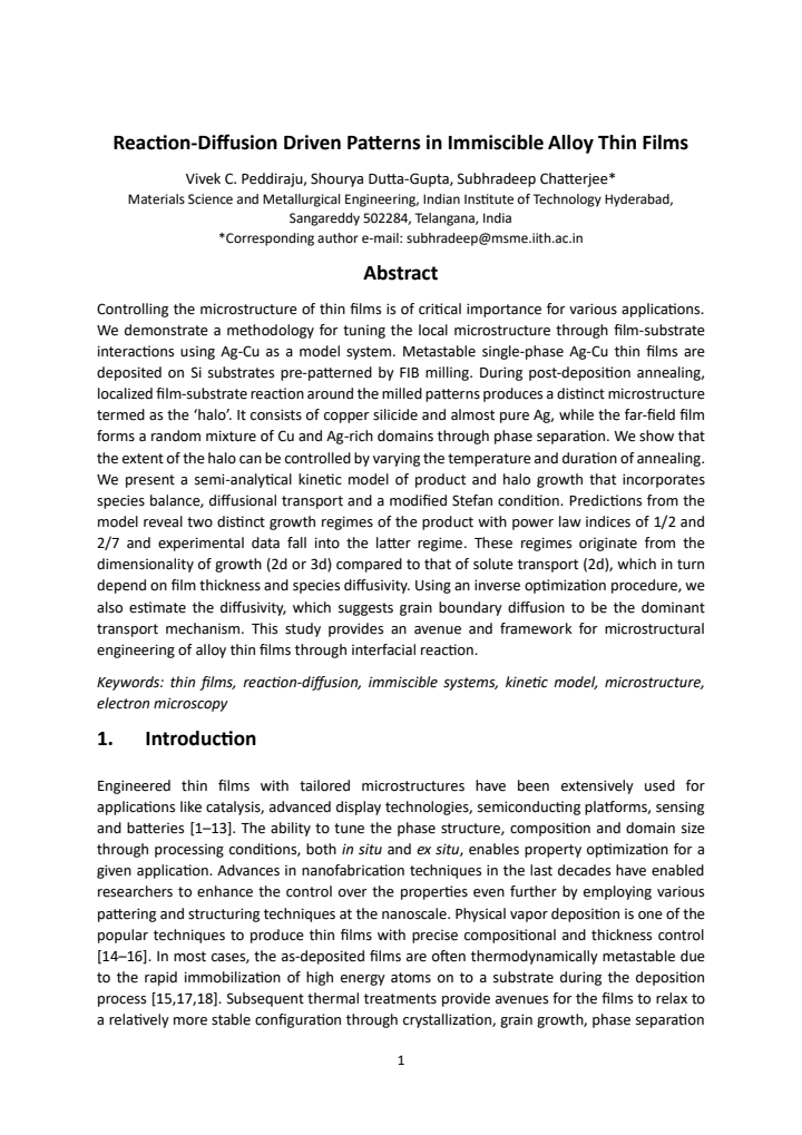 First page