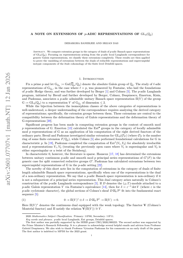 First page