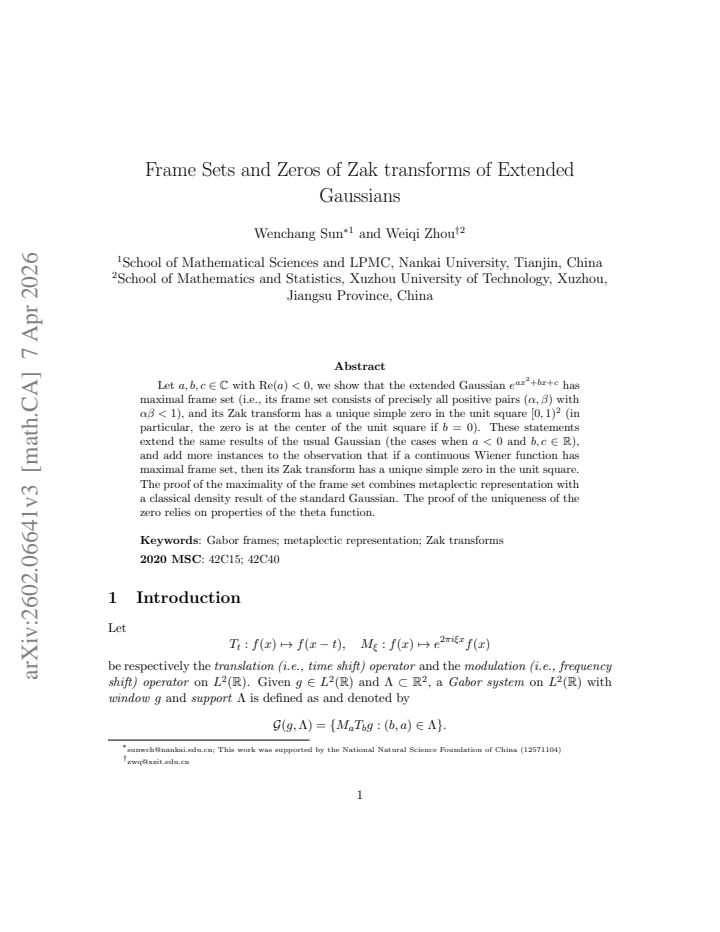 First page